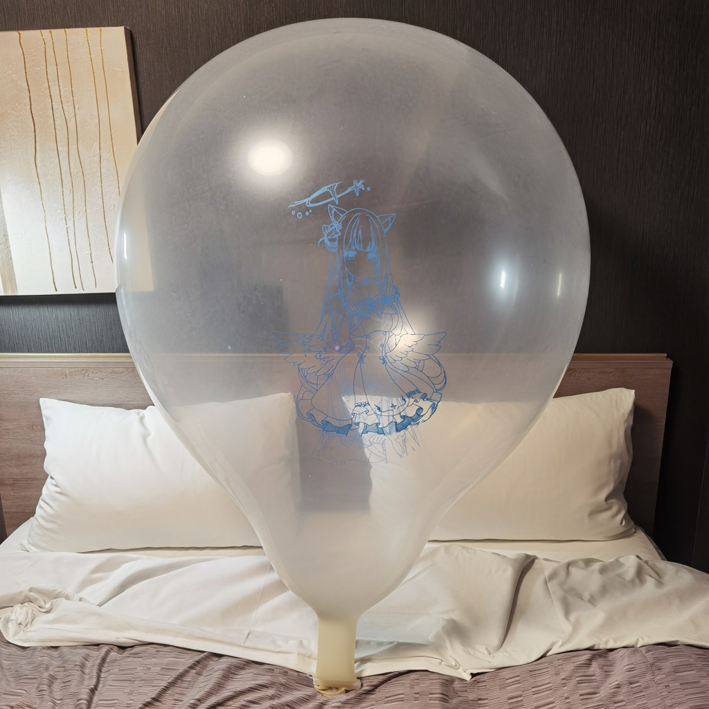 猫耳ミカ ロングネックバルーン ラウンド型 40inch Cat ear Mika Long-neck balloon Round type