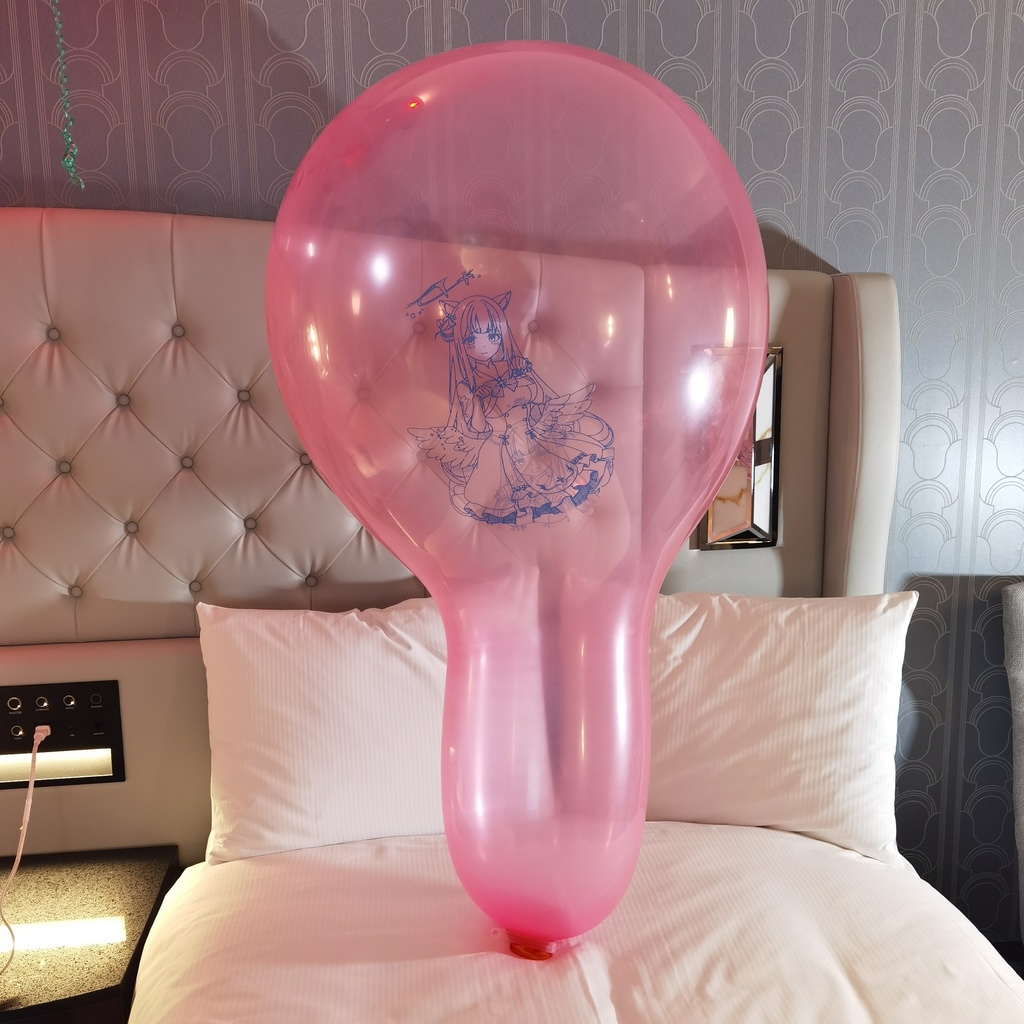 猫耳ミカ ロングネックバルーン ラウンド型 32inch Cat ear Mika Long-neck balloon Round type