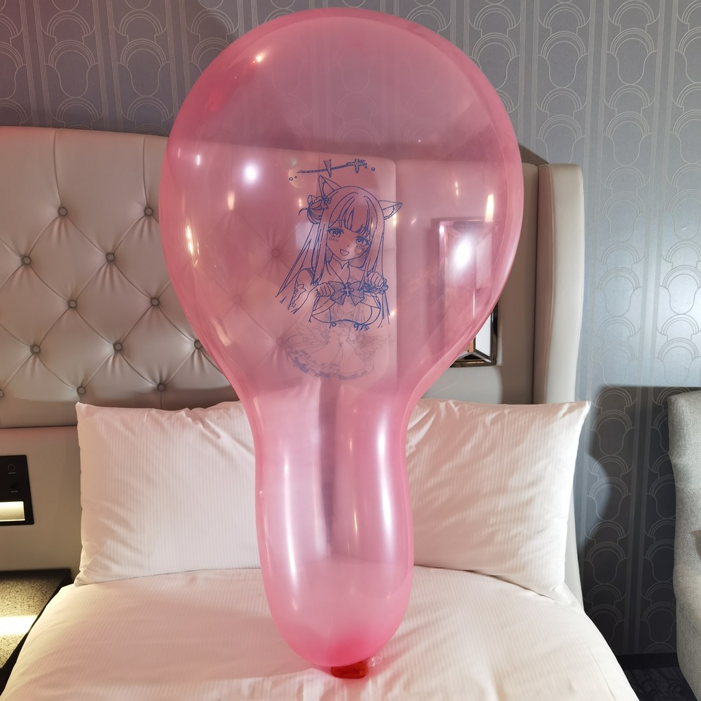猫耳ミカ ロングネックバルーン ラウンド型 32inch Cat ear Mika Long-neck balloon Round type