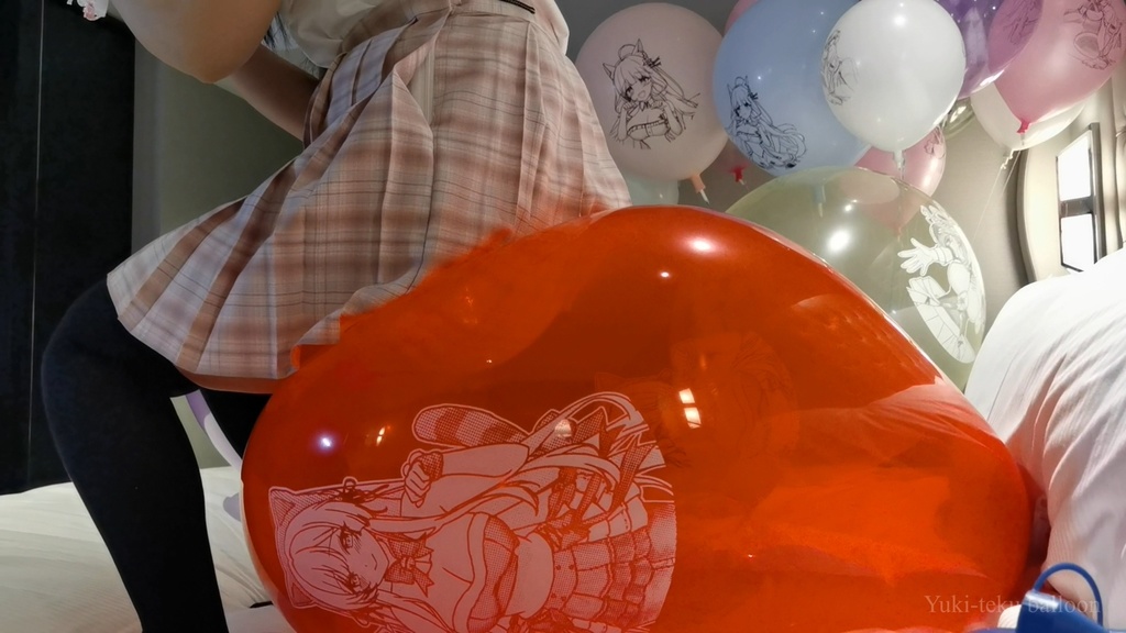 JK Mちゃんのロングネック風船遊び2 【修正版】 JK Style M-chan's Long-neck balloon play2 【Revised】