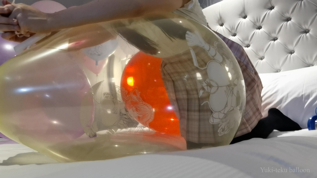 JK Mちゃんのロングネック風船遊び2 【修正版】 JK Style M-chan's Long-neck balloon play2 【Revised】