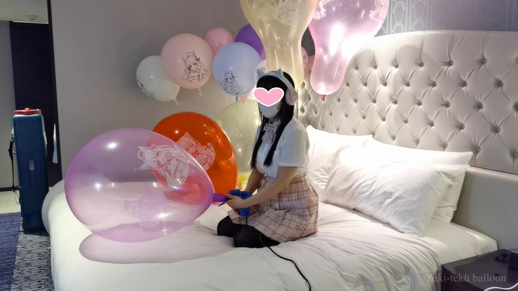 JK Mちゃんのロングネック風船遊び2 【修正版】 JK Style M-chan's Long-neck balloon play2 【Revised】