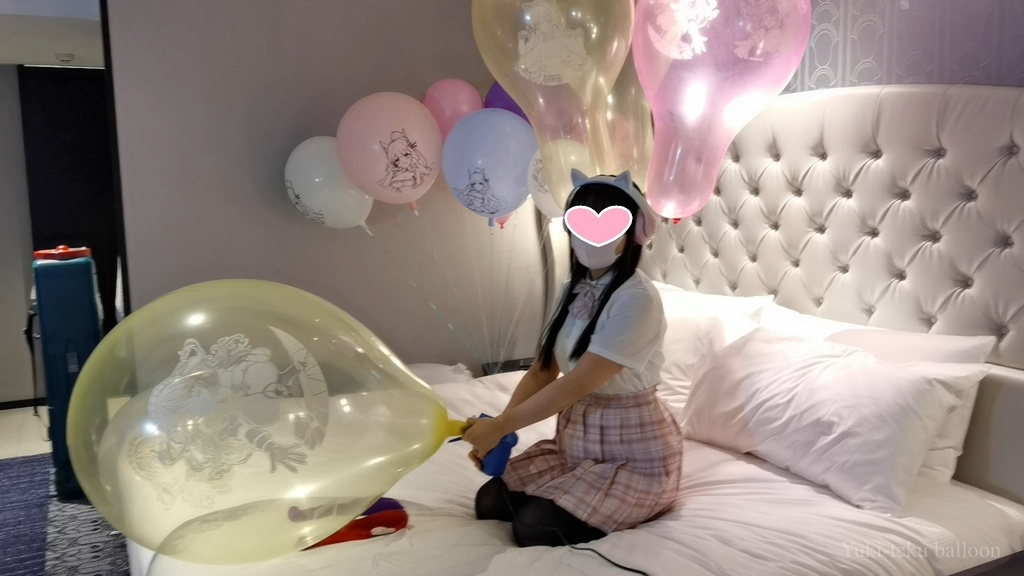 JK Mちゃんのロングネック風船遊び2 【修正版】 JK Style M-chan's Long-neck balloon play2 【Revised】
