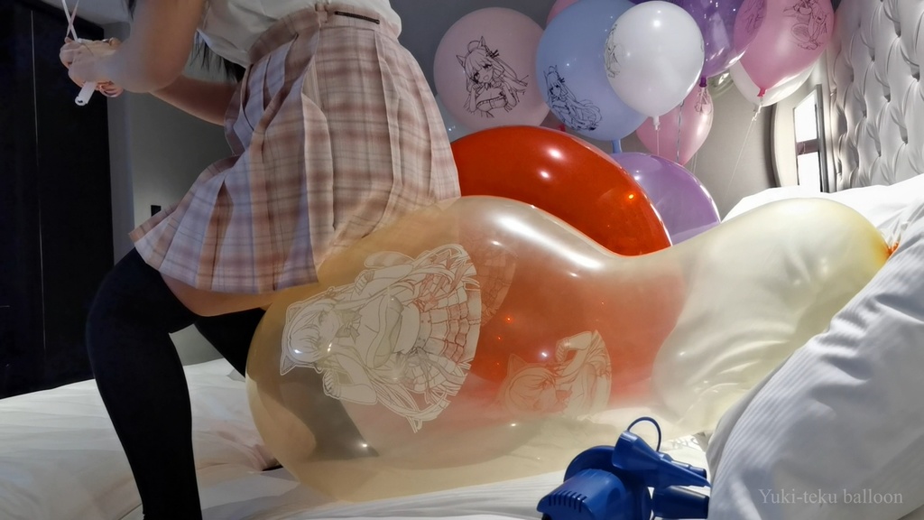 JK Mちゃんのロングネック風船遊び2 【修正版】 JK Style M-chan's Long-neck balloon play2 【Revised】