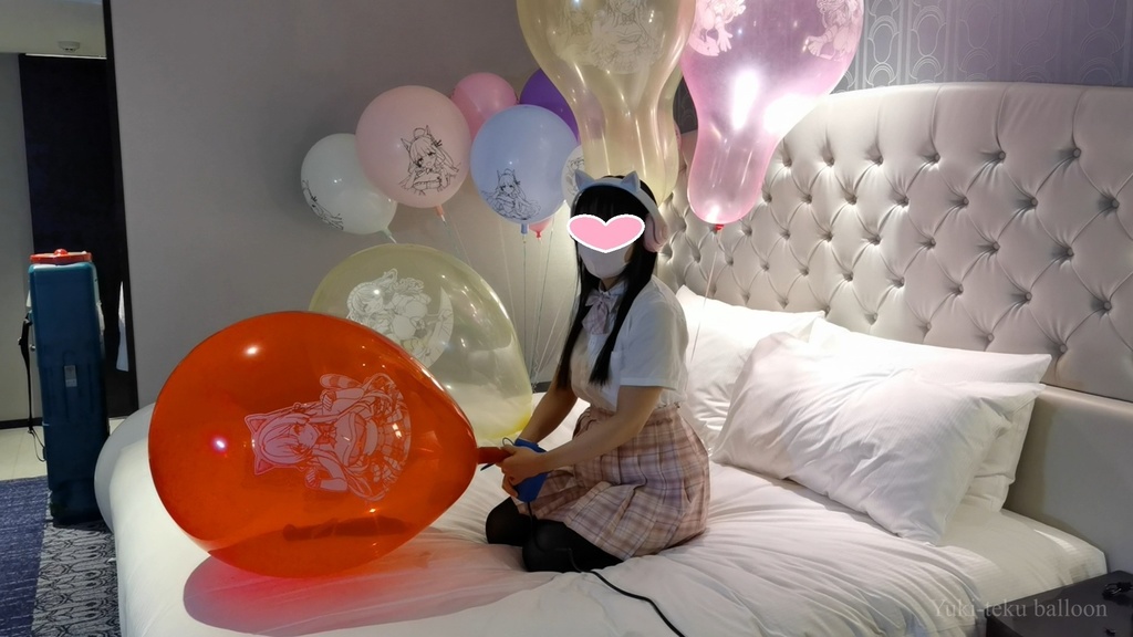 JK Mちゃんのロングネック風船遊び2 【修正版】 JK Style M-chan's Long-neck balloon play2 【Revised】