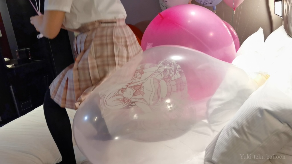 JK Mちゃんのロングネック風船遊び3 JK Style M-chan's Long-neck balloon play3
