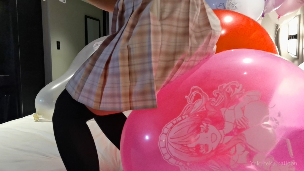 JK Mちゃんのロングネック風船遊び3 JK Style M-chan's Long-neck balloon play3