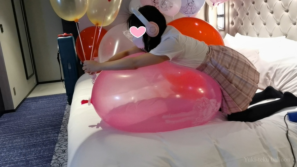 JK Mちゃんのロングネック風船遊び3 JK Style M-chan's Long-neck balloon play3
