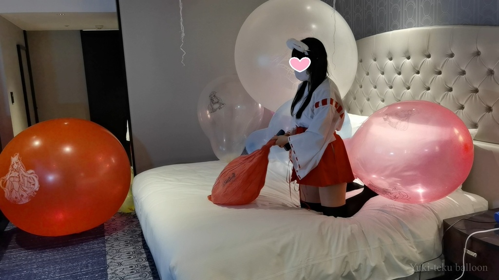 巫女さんの気球遊び Miko style M-chan's Weather balloon play 2