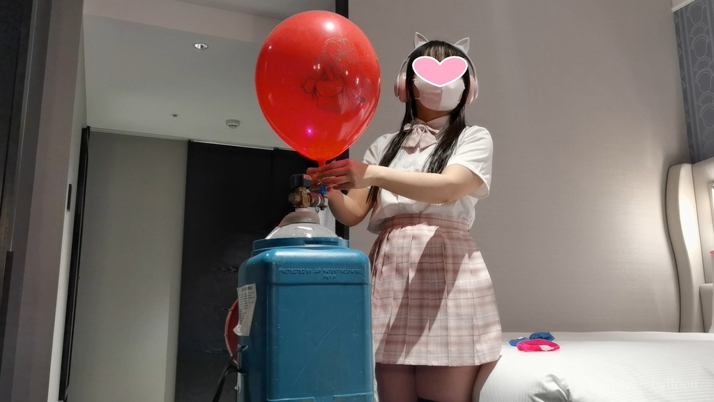 JK Mちゃんのヘリウム風船遊び4 JK style M-chan's Helium balloon play4