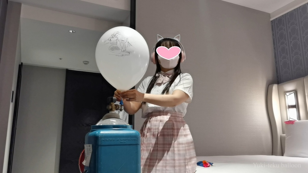 JK Mちゃんのヘリウム風船遊び4 JK style M-chan's Helium balloon play4