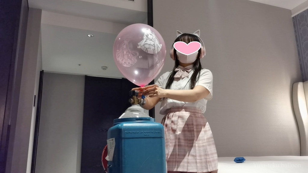 JK Mちゃんのヘリウム風船遊び4 JK style M-chan's Helium balloon play4