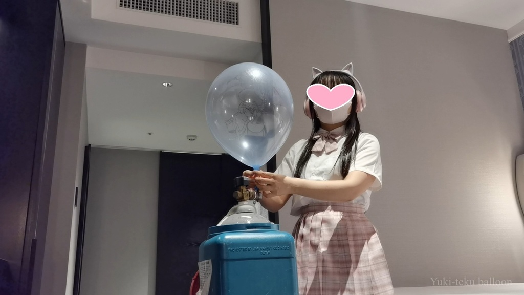 JK Mちゃんのヘリウム風船遊び4 JK style M-chan's Helium balloon play4