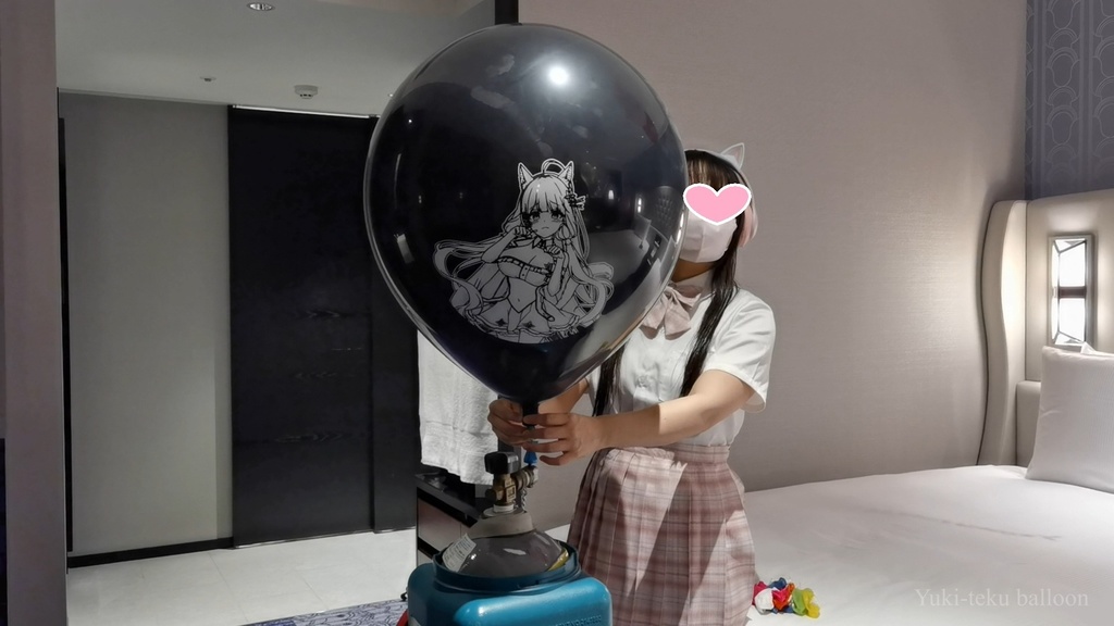 JK Mちゃんのヘリウム風船遊び4 JK style M-chan's Helium balloon play4
