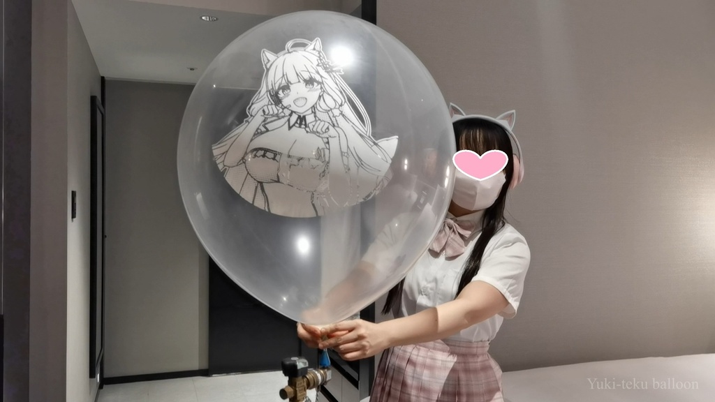 JK Mちゃんのヘリウム風船遊び4 JK style M-chan's Helium balloon play4