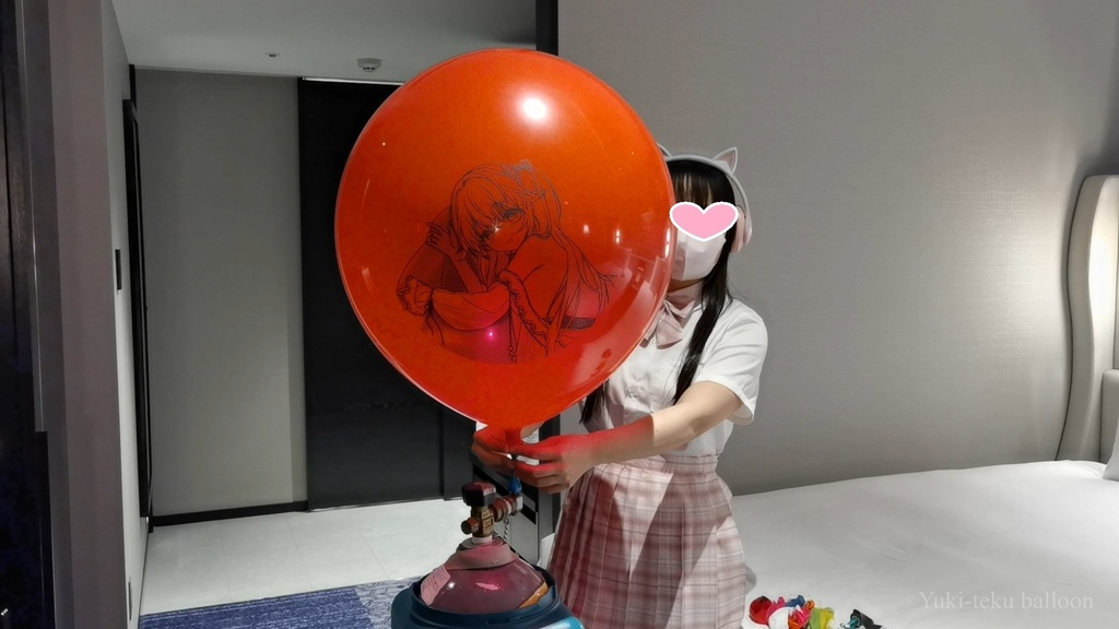 JK Mちゃんのヘリウム風船遊び4 JK style M-chan's Helium balloon play4