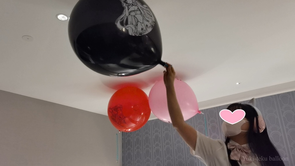 JK Mちゃんのヘリウム風船遊び4 JK style M-chan's Helium balloon play4