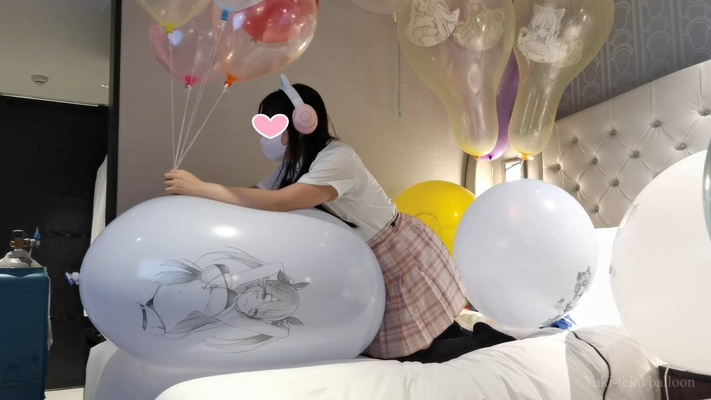 JK Mちゃんのイラスト風船遊び2 JK style M-chan's Anime balloon play2