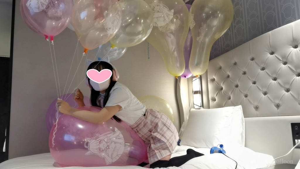 JK Mちゃんのロングネック風船遊び5 JK Style M-chan's Long-neck balloon play5