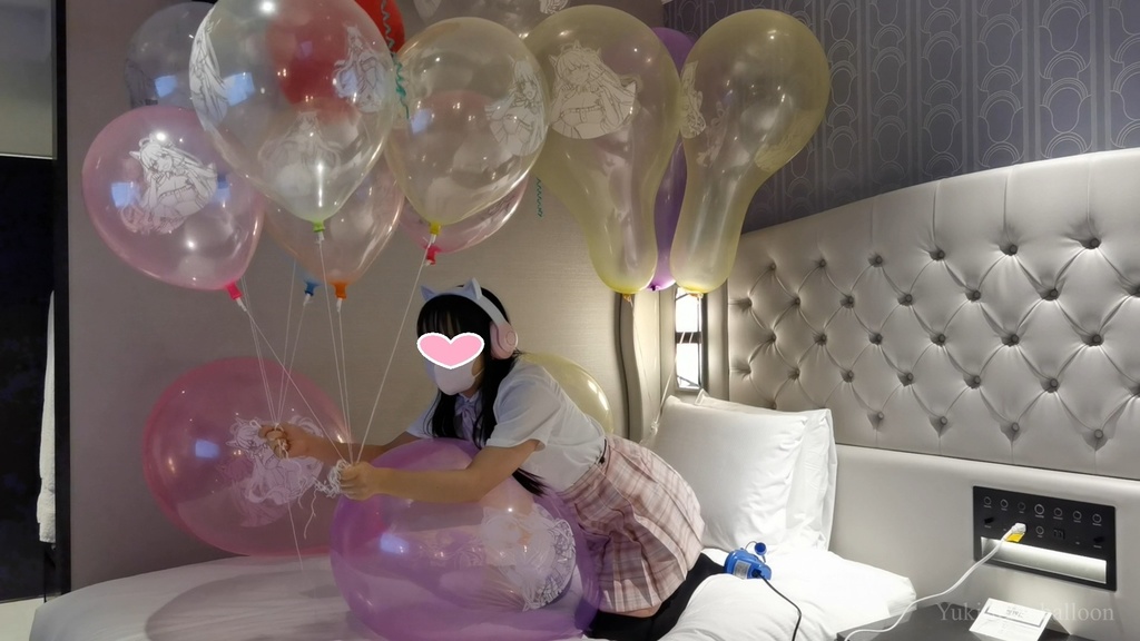 JK Mちゃんのロングネック風船遊び5 JK Style M-chan's Long-neck balloon play5