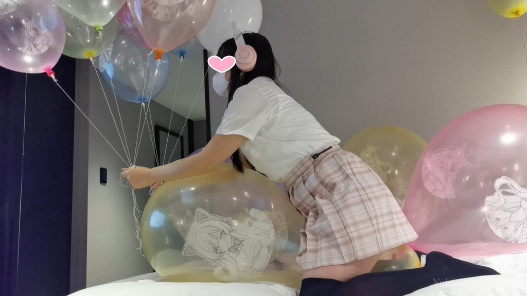 JK Mちゃんのロングネック風船遊び5 JK Style M-chan's Long-neck balloon play5