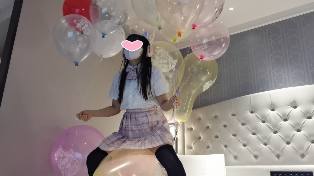 JK Mちゃんのロングネック風船遊び5 JK Style M-chan's Long-neck balloon play5