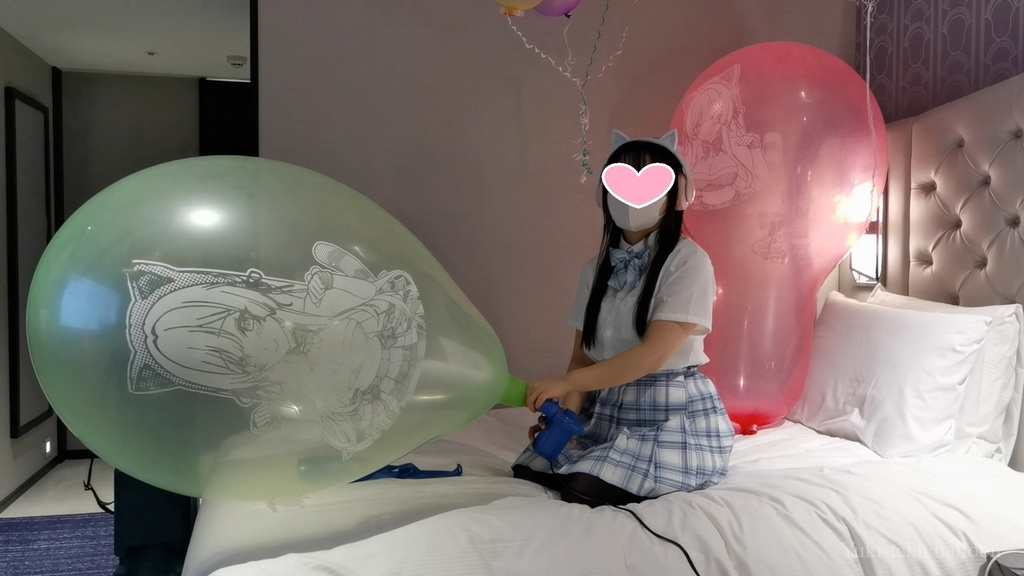 JK Mちゃんのロングネック風船遊び6 JK Style M-chan's Long-neck balloon play6