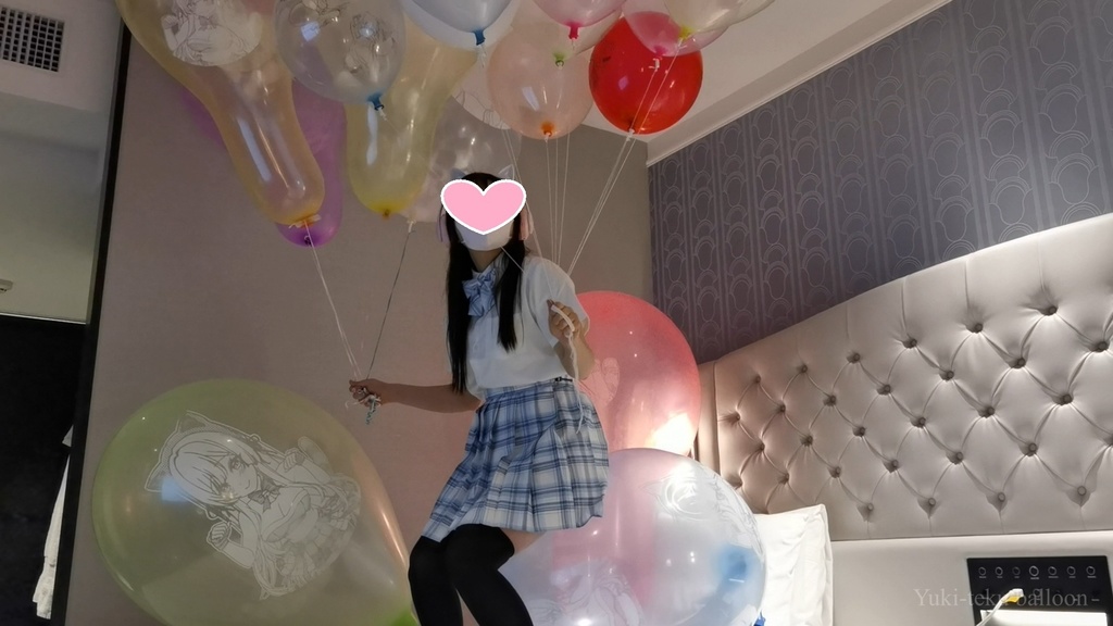 JK Mちゃんのロングネック風船遊び6 JK Style M-chan's Long-neck balloon play6