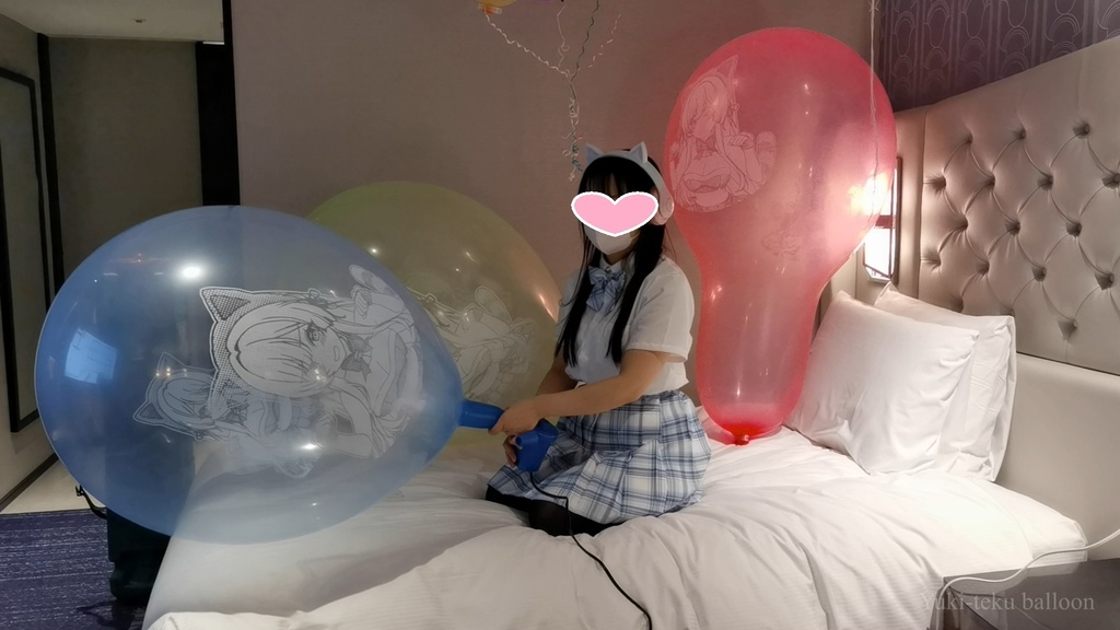 JK Mちゃんのロングネック風船遊び6 JK Style M-chan's Long-neck balloon play6