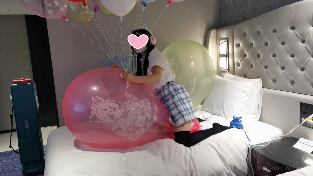 JK Mちゃんのロングネック風船遊び6 JK Style M-chan's Long-neck balloon play6