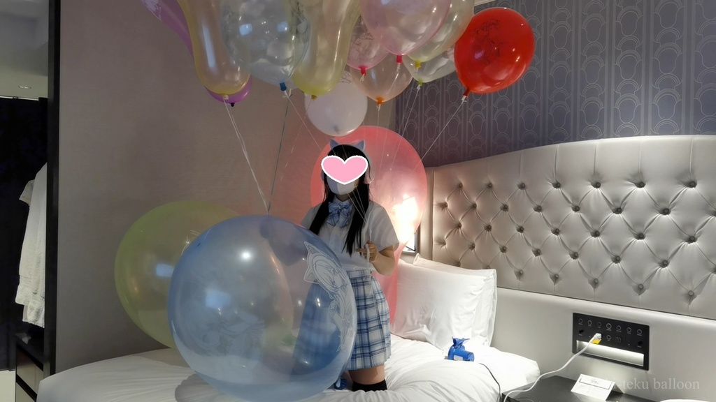 JK Mちゃんのロングネック風船遊び6 JK Style M-chan's Long-neck balloon play6