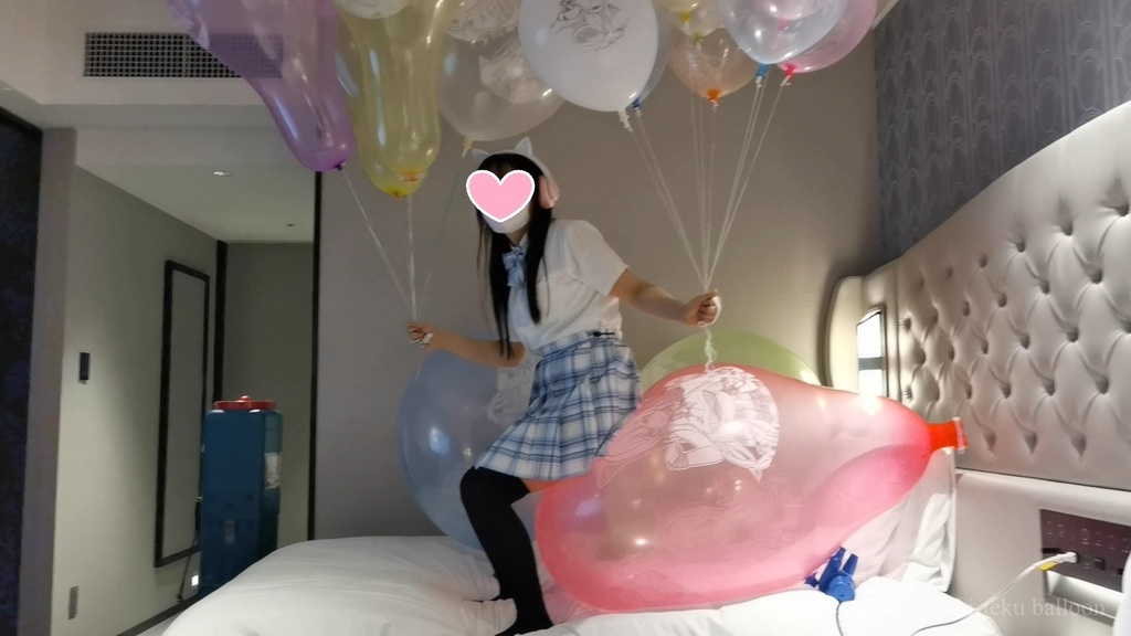JK Mちゃんのロングネック風船遊び6 JK Style M-chan's Long-neck balloon play6