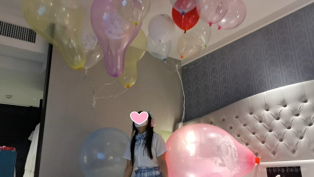 JK Mちゃんのロングネック風船遊び6 JK Style M-chan's Long-neck balloon play6