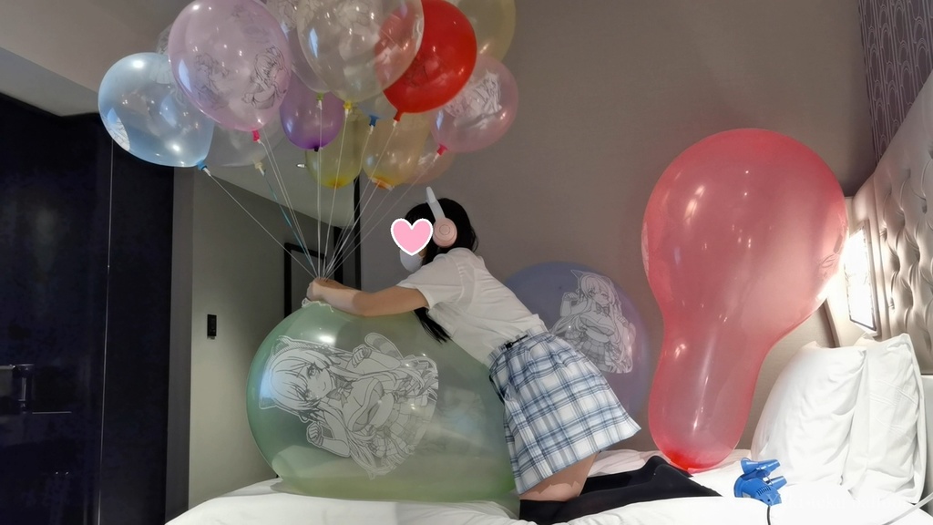 JK Mちゃんのロングネック風船遊び6 JK Style M-chan's Long-neck balloon play6