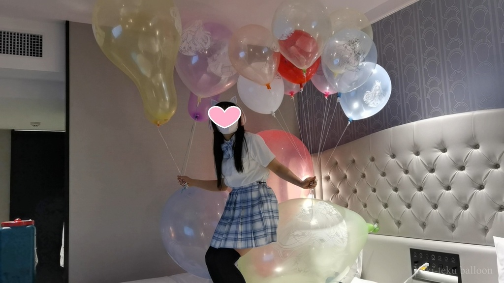 JK Mちゃんのロングネック風船遊び6 JK Style M-chan's Long-neck balloon play6