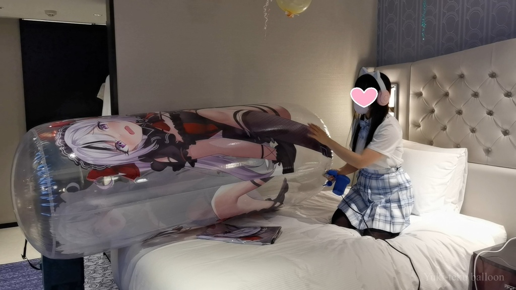 JK Mちゃんの空ビ遊び4 JK M-chan's inflatable play4