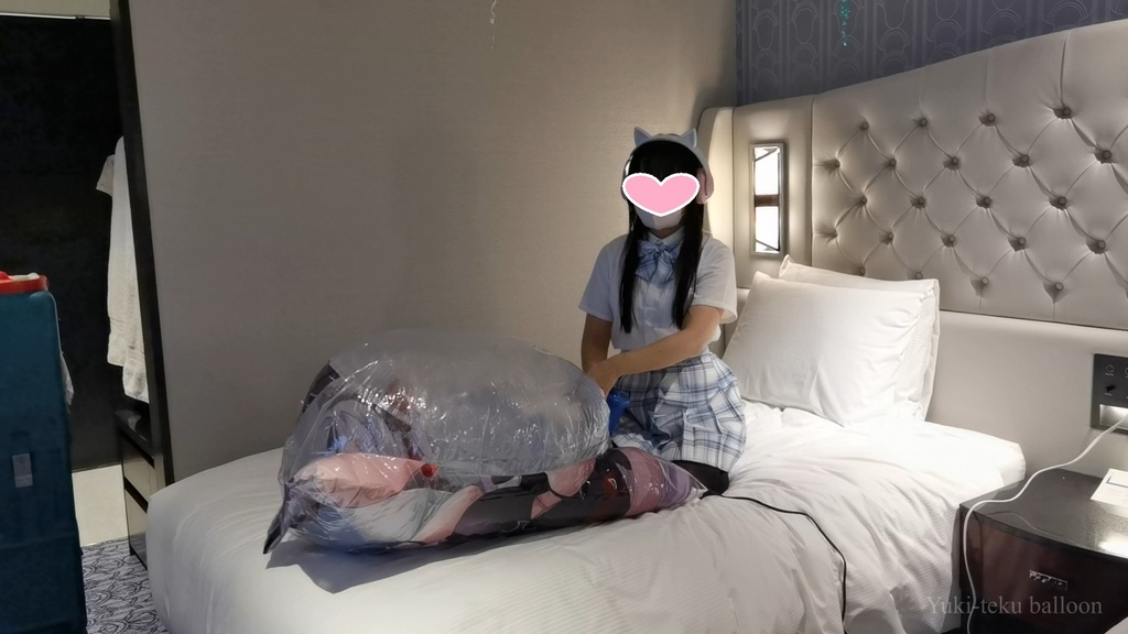 JK Mちゃんの空ビ遊び4 JK M-chan's inflatable play4