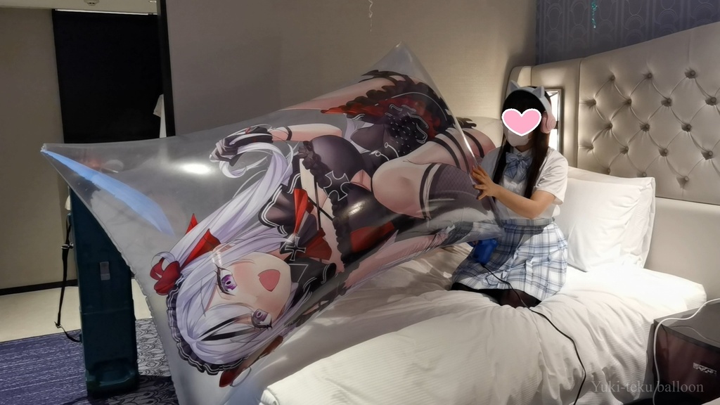 JK Mちゃんの空ビ遊び4 JK M-chan's inflatable play4