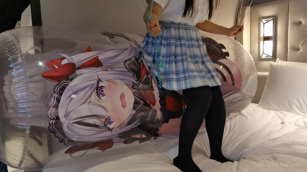 JK Mちゃんの空ビ遊び4 JK M-chan's inflatable play4