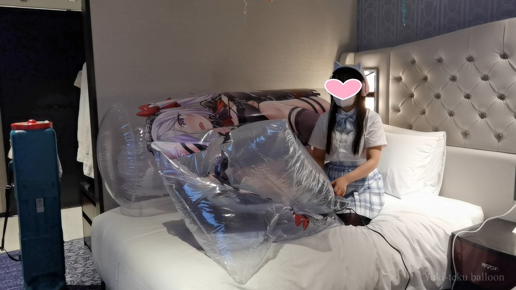 JK Mちゃんの空ビ遊び4 JK M-chan's inflatable play4