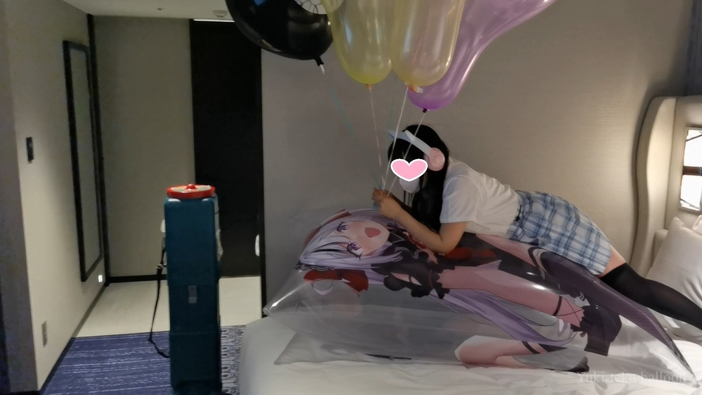 JK Mちゃんの空ビ遊び4 JK M-chan's inflatable play4