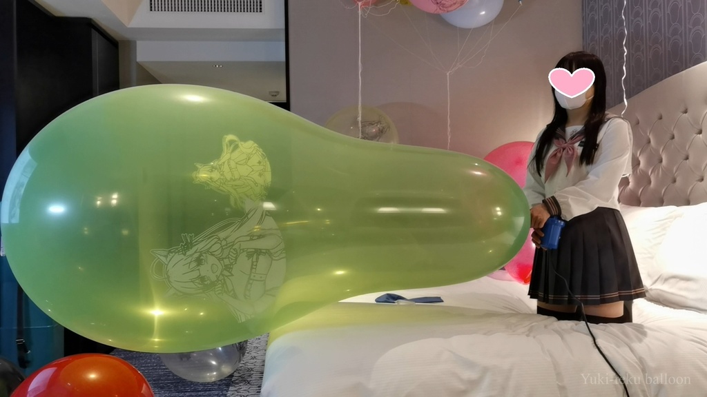 JK Mちゃんのロングネック風船遊び4 JK Style M-chan's Long-neck balloon play4