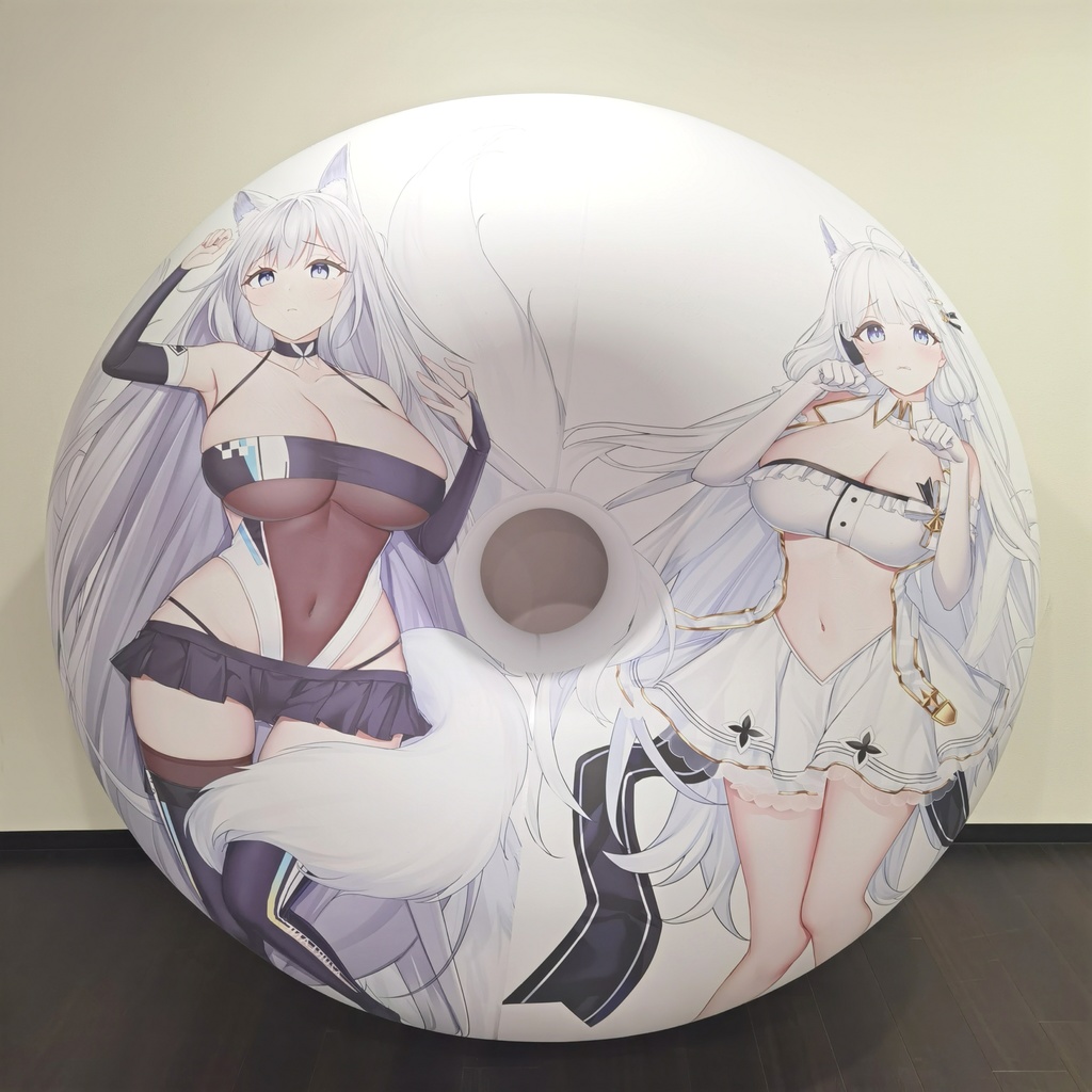 信濃&猫耳イラストリアス浮き輪 Shinano & Cat ear Illustrious ring-shape inflatable