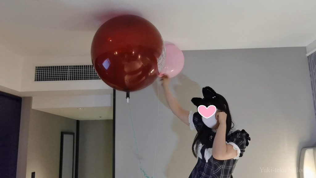 猫耳Mちゃんのイラスト風船遊び&ヘリウム風船割り M-chan's Anime balloon play & Helium balloon pop