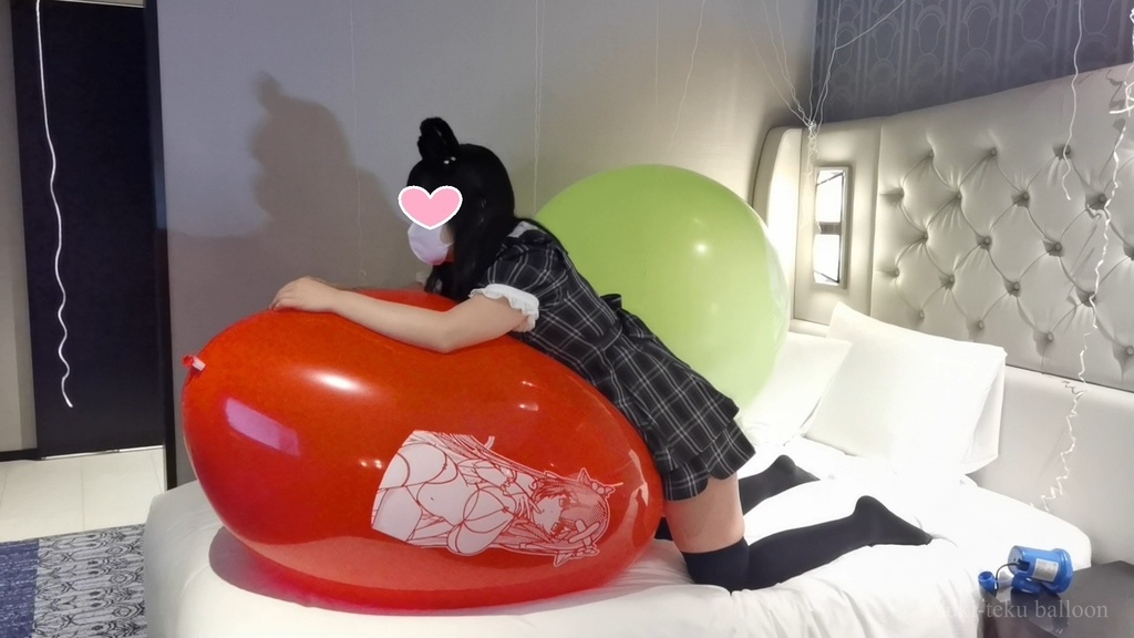 猫耳Mちゃんのイラスト風船遊び Cat ear M-chan's Anime balloon play