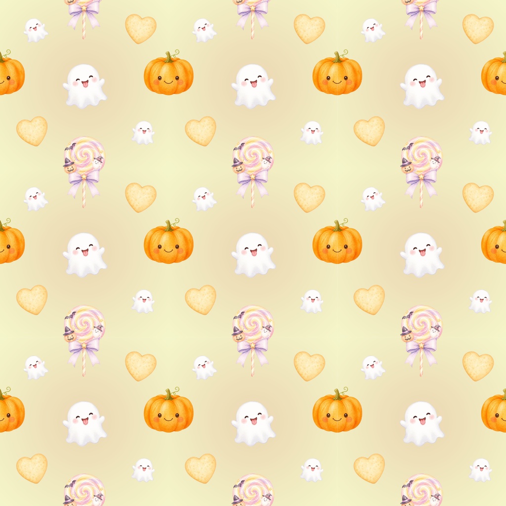 ほっこりかわいいハロウィン デジタルペーパー3枚セット