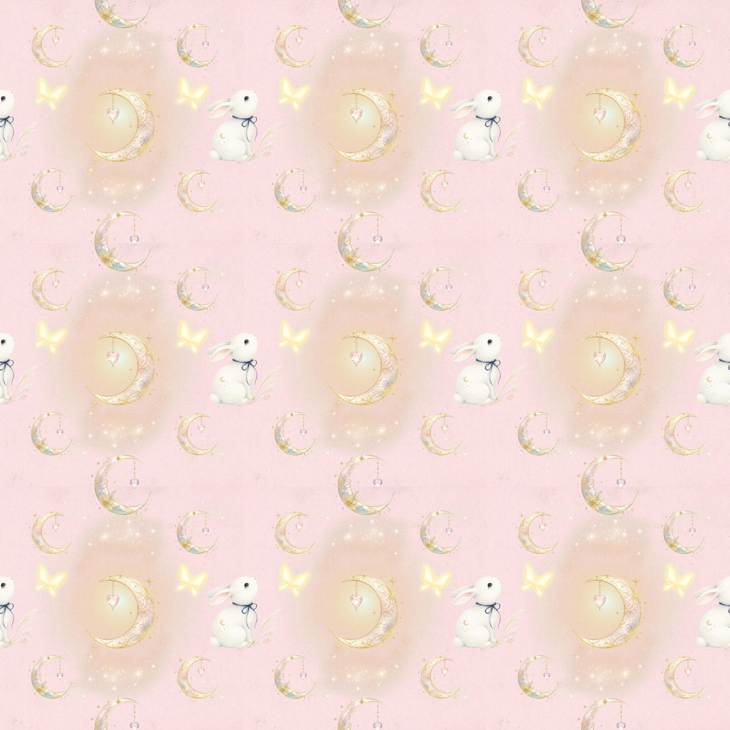 月とうさぎの夢色ナイト 幻想水彩デジタルペーパー 3色セット