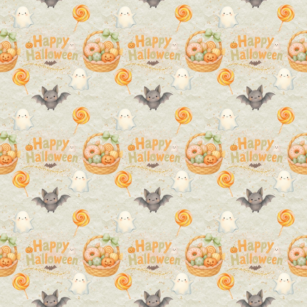 おばけとキャンディーのスイートハロウィン デジタルペーパー3色セット