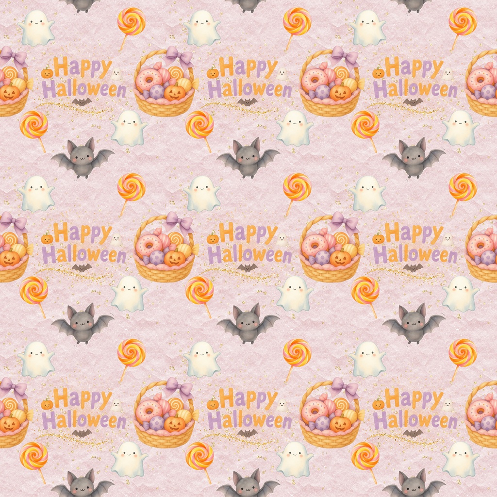 おばけとキャンディーのスイートハロウィン デジタルペーパー3色セット
