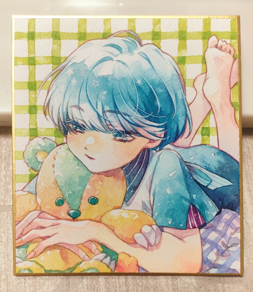 1/4色紙原画：青